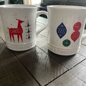 Le Creuset Festive Red and Blue Mug Set